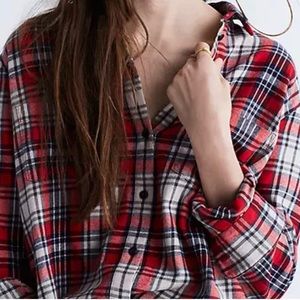 Madewell Flannel Oversized Ex-Boyfriend Shirt